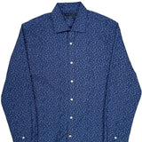 Tommy Hilfiger Slim Fit Patterned Shirt - Large Blue Cotton