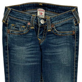 True Religion Contrast Stitch Jeans - 26W US 0 Dark Wash Denim