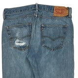 501 Levis Jeans - 33W 34L Light Wash Cotton