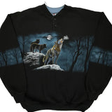 Made In USA Au Graphic Sweatshirt - Large Black Cotton