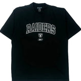 Raiders Reebok Nfl T-Shirt - Large Black Cotton