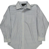 Ralph Lauren Striped Shirt - Large Blue Cotton