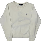Polo By Ralph Lauren Sweatshirt - Medium White Cotton