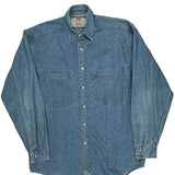 Levis Denim Shirt - Small Blue Cotton