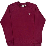 Adidas Sweatshirt - Medium Burgundy Cotton