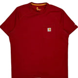 Carhartt T-Shirt - Large Red Cotton