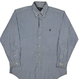 Ralph Lauren Striped Shirt - Medium Blue Cotton