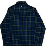 Barbour Checked Flannel Shirt - Large Blue Cotton
