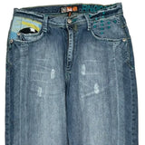 Akademiks Graphic Jeans - 32W 30L Multicoloured Denim