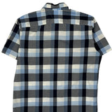 Tommy Hilfiger Checked Short Sleeve Shirt - Large Blue Cotton