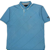 Tommy Hilfiger Argyle Polo Shirt - 2XL Blue Cotton