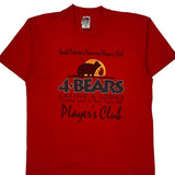4 Bears Casino & Lodge Fruit Of The Loom Single Stitch T-Shirt - Large Red Cotton Blend