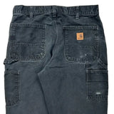 Carhartt Double Knee Carpenter Trousers - 32W 32L Black Cotton