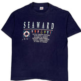 Single Stitch Anvil Graphic T-Shirt - XL Navy Cotton