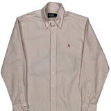 Polo By Ralph Lauren Striped Shirt - Medium Red Cotton