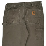 Carhartt Double Knee Carpenter Trousers - 36W 32L Brown Cotton