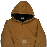 Age 10-12 Carhartt Jacket - Medium Brown Cotton
