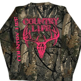 Unbranded Camo Long Sleeve T-Shirt - Medium Camo Cotton