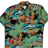 Diamond Head Graphic Hawaiian Shirt - Large Multicoloured Cotton