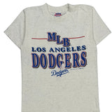 Single Stitch Los Angeles Dodgers Mlb T-Shirt - Medium White Cotton