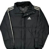Adidas Striped Puffer - Small Black Polyester