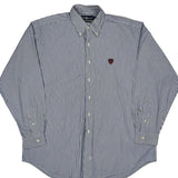 Ralph Lauren Striped Shirt - Large Blue Cotton
