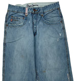 Embroidered Back Pockets Pepe Jeans Jeans - 32W 30L Light Wash Denim