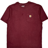Carhartt T-Shirt - XL Burgundy Cotton