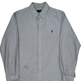 Ralph Lauren Checked Shirt - XL Blue Cotton