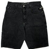 Paco Studded Denim Shorts - 36W 12L Black Denim
