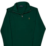 Polo By Ralph Lauren 1/4 Zip - Small Green Cotton