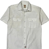 Dickies Short Sleeve Shirt - Medium White Polyester Blend