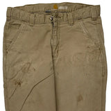 Carhartt Double Knee Carpenter Trousers - 32W 32L Beige Cotton