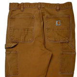 Carhartt Double Knee Carpenter Trousers - 36W 36L Brown Cotton