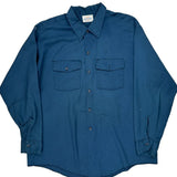 Dickies Shirt - XL Blue Cotton Blend