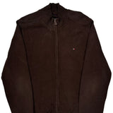 Tommy Hilfiger Zip Up - Large Brown Cotton