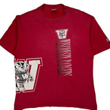 Wisconsin Badgers Logo 7 Single Stitch T-Shirt - XL Red Cotton