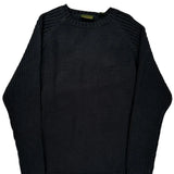 Timberland Ribbed Knit Sweater - Large Black Cotton