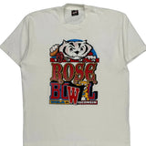 Single Stitch Rose Bowl Fruit Of The Loom Graphic T-Shirt - XL White Cotton Blend