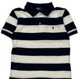 Age 6 Polo By Ralph Lauren Striped Polo Shirt - XS Black & White Cotton