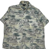 Croft & Barrow Hawaiian Shirt - XL Cream Polyester