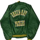 Made In USA Green Bay Packers Chalk Line Nfl Varsity Jacket - Small Green Polyester