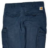Carhartt Cargo Trousers - 34W 30L Blue Cotton