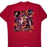 Inside Out Quiksilver Graphic T-Shirt - XL Red Cotton