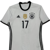 Germany National Team Adidas 2016-17 Home Boateng Football Shirt - Medium White Polyester