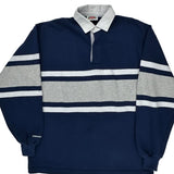 Rugby Wear Barbarian Striped Rugby Shirt - XL Blue Cotton