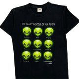Single Stitch Alien Moods Tennessee River Cartoon T-Shirt - Large Black Cotton