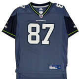 Seattle Seahawks Reebok Nfl Football Jersey - Large Blue Polyester