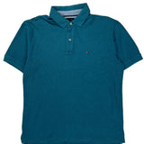 Tommy Hilfiger Polo Shirt - Large Blue Cotton