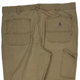 Carhartt Carpenter Trousers - 38W 32L Beige Cotton